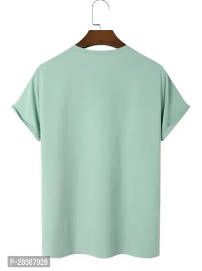 Fancy Designer Green Cotton Blend Short Sleeve Round Neck Tees For Men-thumb2