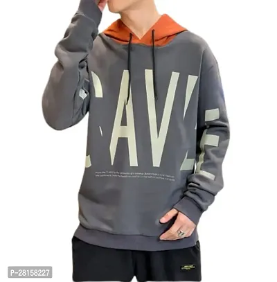 Elegant Cotton Blend Printed Hooded Tees For Men-thumb2