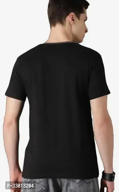 Comfortable Black Polyester Tees For Men-thumb2