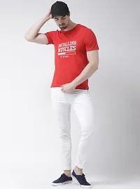 Comfortable Red Cotton Blend Tees For Men-thumb1