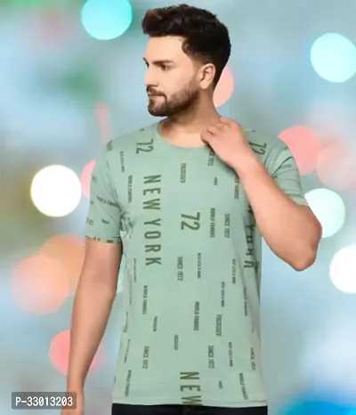 Comfortable Green Polyester Tees For Men