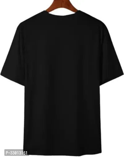 Comfortable Black Polyester Tees For Men-thumb2