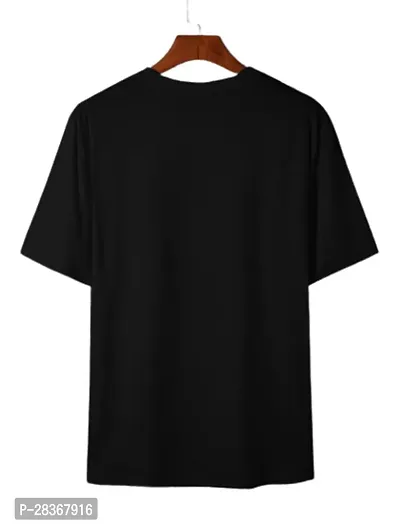 Fancy Designer Black Cotton Blend Short Sleeve Round Neck Tees For Men-thumb2