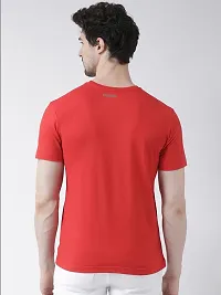 Comfortable Red Cotton Blend Tees For Men-thumb2