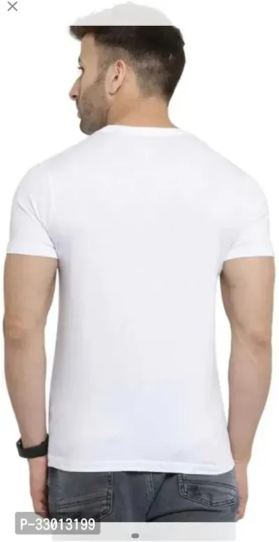 Comfortable White Polyester Tees For Men-thumb2