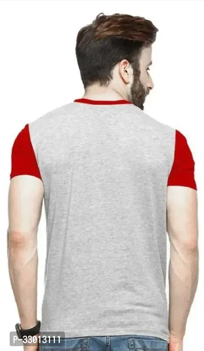 Comfortable Grey Polyester Tees For Men-thumb2