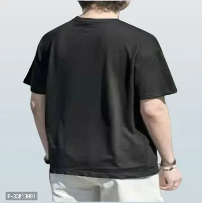 Comfortable Black Polyester Tees For Men-thumb2