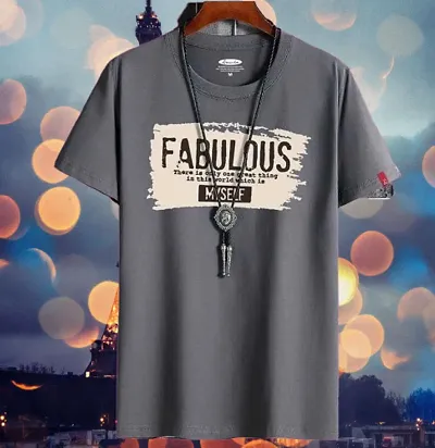 Rock Stylish Fancy Cotton Blend T-Shirts For Men