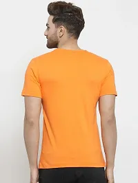 Comfortable Orange Cotton Blend Tees For Men-thumb2