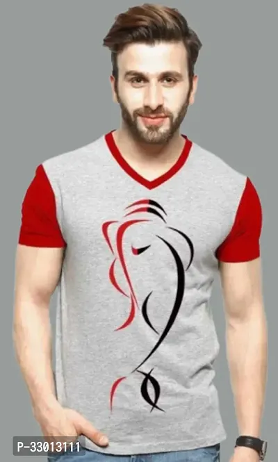 Comfortable Grey Polyester Tees For Men-thumb0