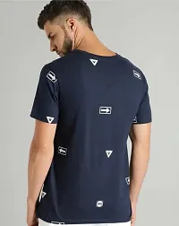 Comfortable Blue Polyester Tees For Men-thumb1