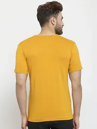 Comfortable Yellow Cotton Blend Tees For Men-thumb1