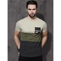 Elegant Cotton Blend Printed Round Neck Tees For Men- Pack Of 2-thumb2