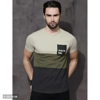 Elegant Cotton Blend Printed Round Neck Tees For Men- Pack Of 2-thumb3