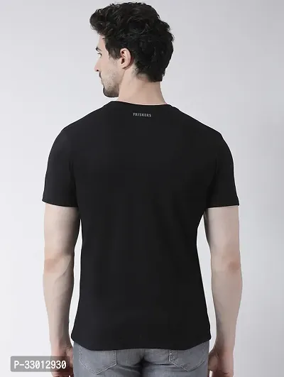 Comfortable Black Cotton Blend Tees For Men-thumb3