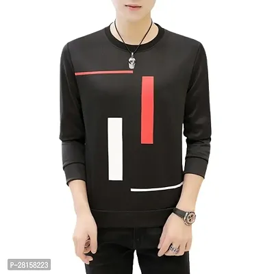 Elegant Cotton Blend Printed Round Neck Tees For Men-thumb0