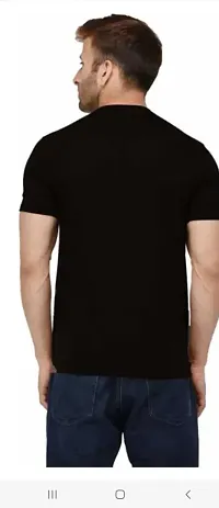 Comfortable Black Polyester Tees For Men-thumb1