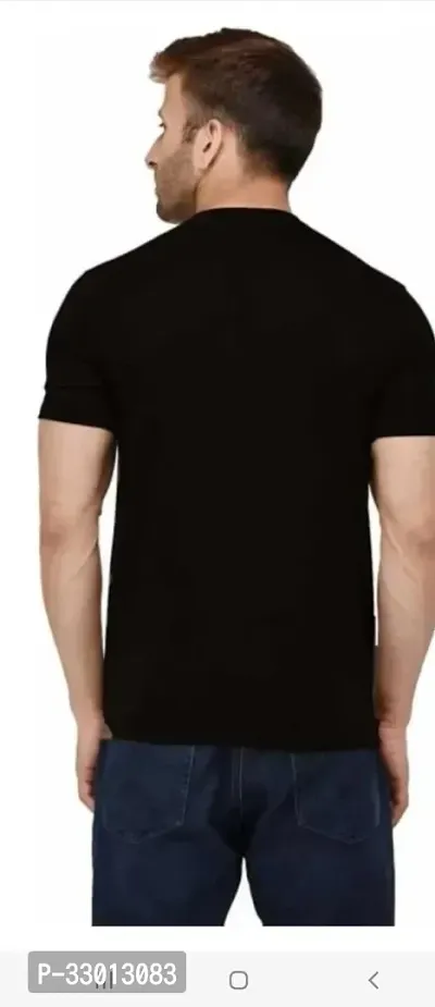 Comfortable Black Polyester Tees For Men-thumb2