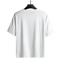 Fancy Designer White Cotton Blend Short Sleeve Round Neck Tees For Men-thumb1