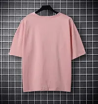 Fancy Designer Pink Cotton Blend Short Sleeve Round Neck Tees For Men-thumb1