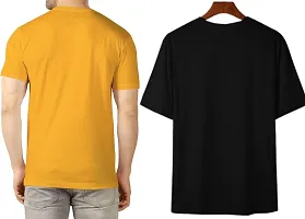 Comfortable Multicoloured Polyester Tees For Men Pack Of 2-thumb1