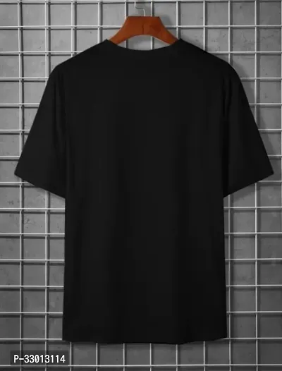 Comfortable Black Polyester Tees For Men-thumb2