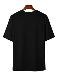 Fancy Designer Black Cotton Blend Short Sleeve Round Neck Tees For Men-thumb1