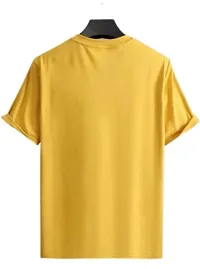 Comfortable Yellow Polyester Tees For Men-thumb1