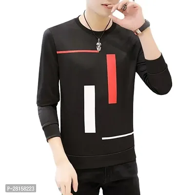 Elegant Cotton Blend Printed Round Neck Tees For Men-thumb3