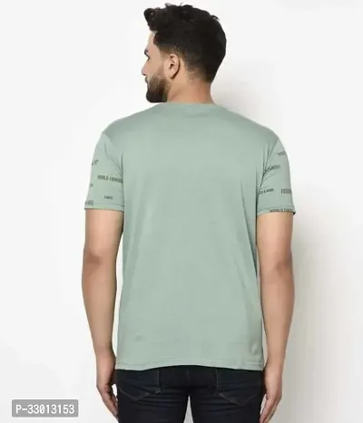 Comfortable Green Polyester Tees For Men-thumb2