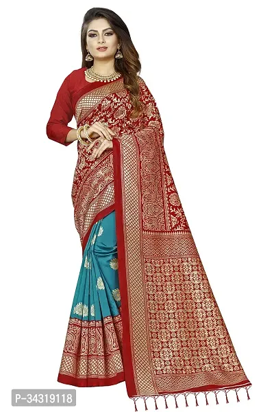 Stylish Maroon Polycotton Saree Without Blouse Piece For Women-thumb0