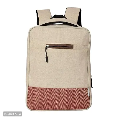 Cable Shopy Jute Laptop Back Pack Bag For Mens And Women-thumb0