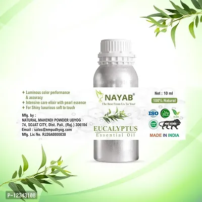 Eucalyptus oil 10 ML Organic certified quality, Best use for skin mehandi  henna body art (10 ml)-thumb3