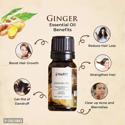 NARTI Ginger Essential Oil Pure  Natural Undiluted For Therapeutic Grade and belly fat burner, Acne  Wrinkles 30 ML ginger oil-thumb2