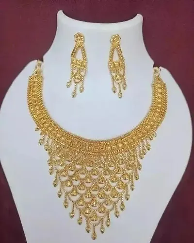 Trendy Copper Gold Plated Jewellery Sets For Women