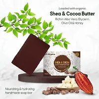 LA Organo Handmade Shea Cocoa, Coconut Milk & Papaya Bath Soap (100g each, Pack Of 3)-thumb4