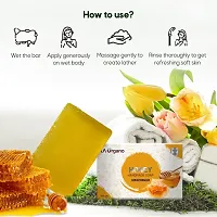 LA Organo Honey Handmade Natural Bath Soap - 100gm-(Pack of 4)-thumb4