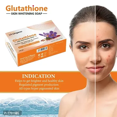 LA Organo Glutathione Kumkumadi Skin Lightening & Brightening Soap For All Skin Type (100gm) Pack of 1-thumb2