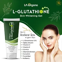 LA Organo Glutathione Cream, 50g & Glutathione Face Scrub, 50g & Glutathione Gel, 100g & Glutathione Soap (Pack of 4)-thumb1