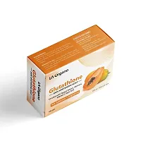 LA Organo Glutathione Papaya Skin Whitening Soap, with Vitamin E & C for Skin Lightening & Brightening, Kojic Acid, Dark Spot and Dead Skin Cell Removal, Fairness Soap For All Skin Type (Pack of 6)-thumb1