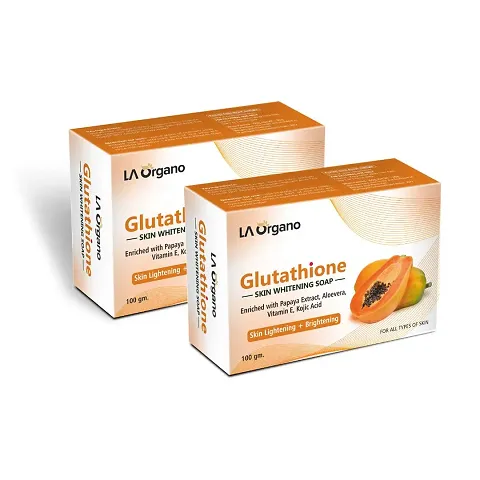 LA Organo Glutathione Neem & Tulsi Skin Lightening & Brightening Soap