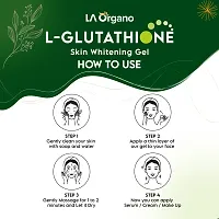 LA Organo Hydrating Face Gel with Aloe Vera, Enriched With L-Glutathione, Vitamin C  Alpha For Skin Brightening, Reducing Dark Spots  Acne, 100gm-thumb2