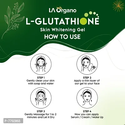 LA Organo Hydrating Face Gel with Aloe Vera, Enriched With L-Glutathione, Vitamin C  Alpha For Skin Brightening, Reducing Dark Spots  Acne, 100gm-thumb3