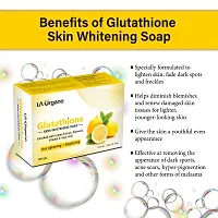 LA Organo Glutathione Soap For Skin Whitening, Lightening and Brightening, with Lemon Extracts, Aloe Vera, Kojic Acid, Anti-aging, Dark Circle, Sun Damage Corrector, For Fair Skin (Pack of 4)-thumb1