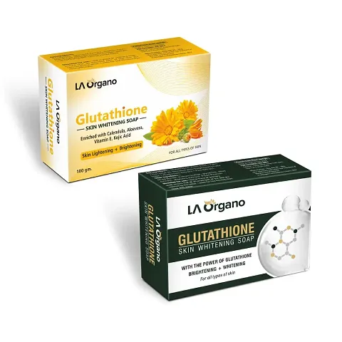 LA Organo Glutathione Soap For Lightening & Brightening For All Skin Type (Pack of 2)