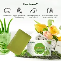 LA Organo Aloe Vera Handmade Natural Bath Soap Enrich with Vitamin E,Glycerine - 100gm-(Pack of 3)-thumb4