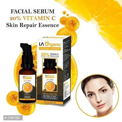 LA Organo Vitamin C Serum 30 ML and Papaya Skin Whitening Cream 50 GM (Pack of 2)-thumb5