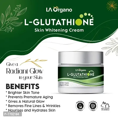 LA Organo Glutathione Cream, 50g & Glutathione Face Scrub, 50g & Glutathione Gel, 100g & Glutathione Soap (Pack of 4)-thumb5