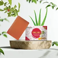 LA Organo Ashwgandha Handmade Natural Bath Soap, Orange Flavour Enriched with Olive Oil - 100gm-(Pack of 2)-thumb1