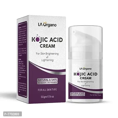 LA Organo Kojic Acid Face Cream Enriched with Vitamin E, Niacinamide, Hyaluronic Acid for Skin Brightening  Lightening, Fade Away Dark Spots  Scars (Pack of 1) 50 GM-thumb0